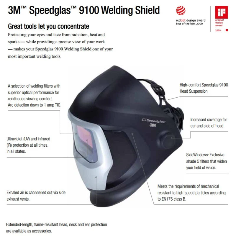 3M Speedglas 9100X with Side Window Welding Helmet (06-0100-20SW) - Image 4