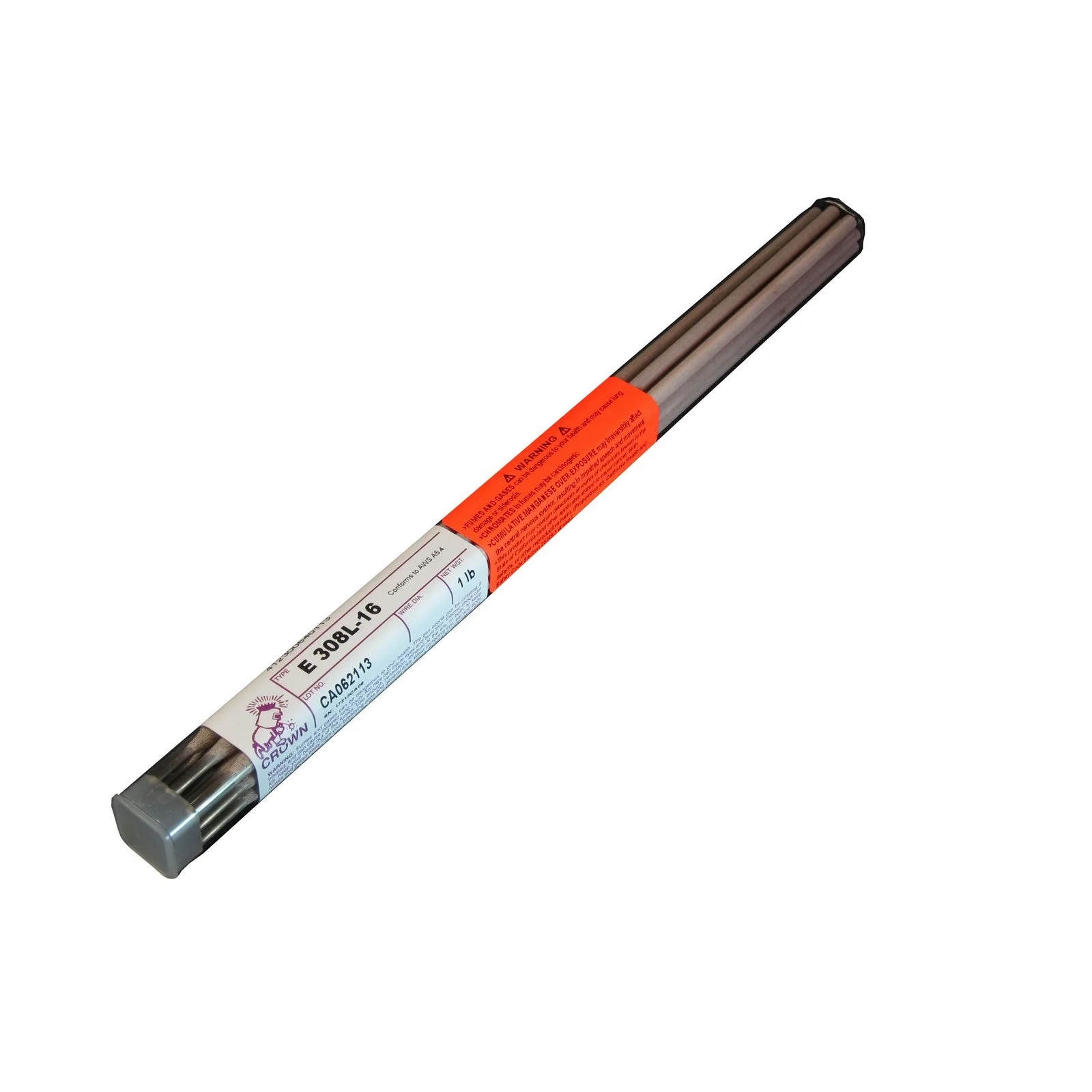Crown Alloy 1/8 E 308L-16 BR.PKG. Stainless Steel ELECTRODE 1 lb TUBE (SE308/EXO-BP)