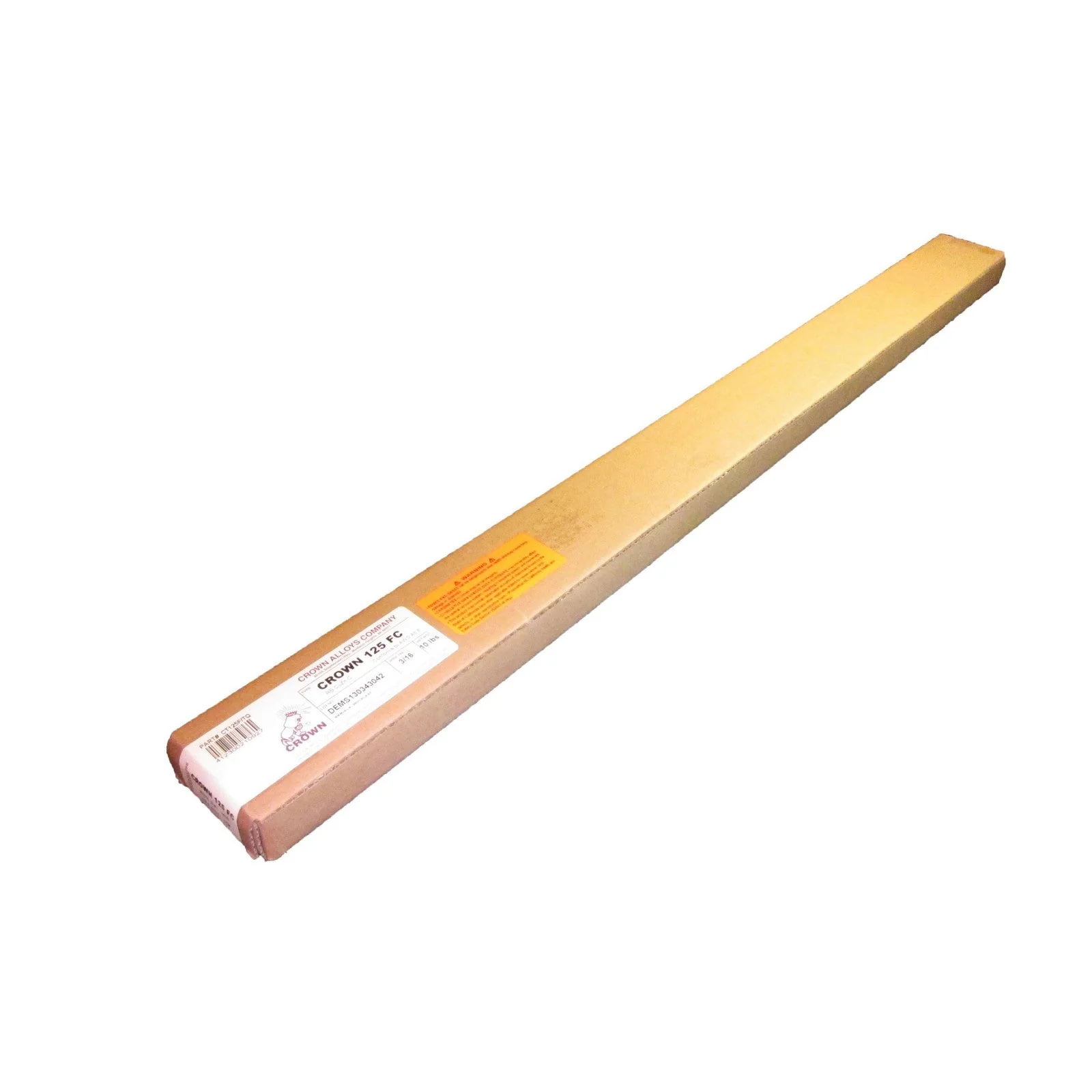 Crown Alloy 3/16 x 36" CROWN 125 Bare Low-Fuming Bronze (RB CuZn-C) BRAZING 10 lb BOX (CT125/TQ)
