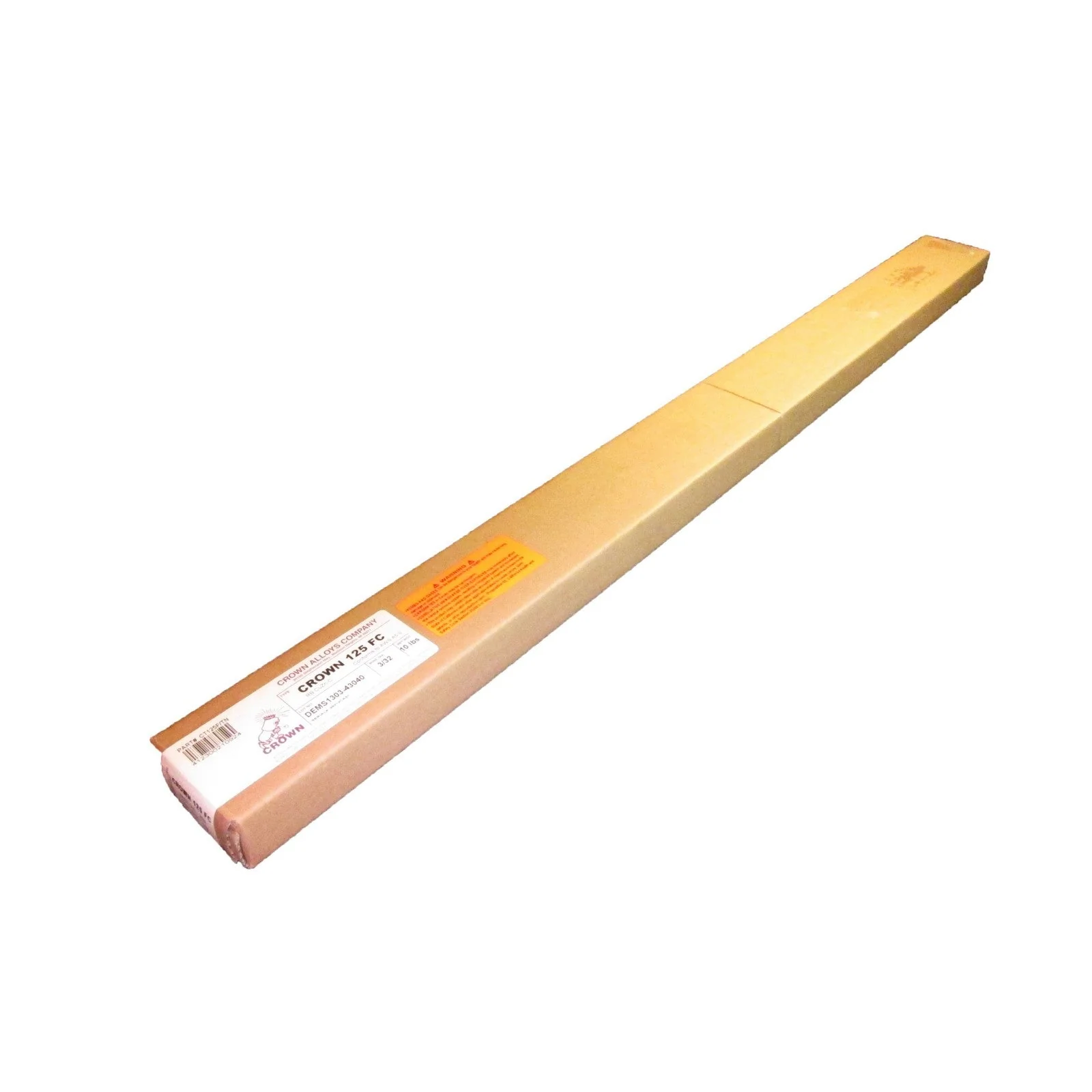 Crown Alloy 3/32 x 36" CROWN 125 Bare Low-Fuming Bronze (RB CuZn-C) BRAZING 10 lb BOX (CT125/TN)