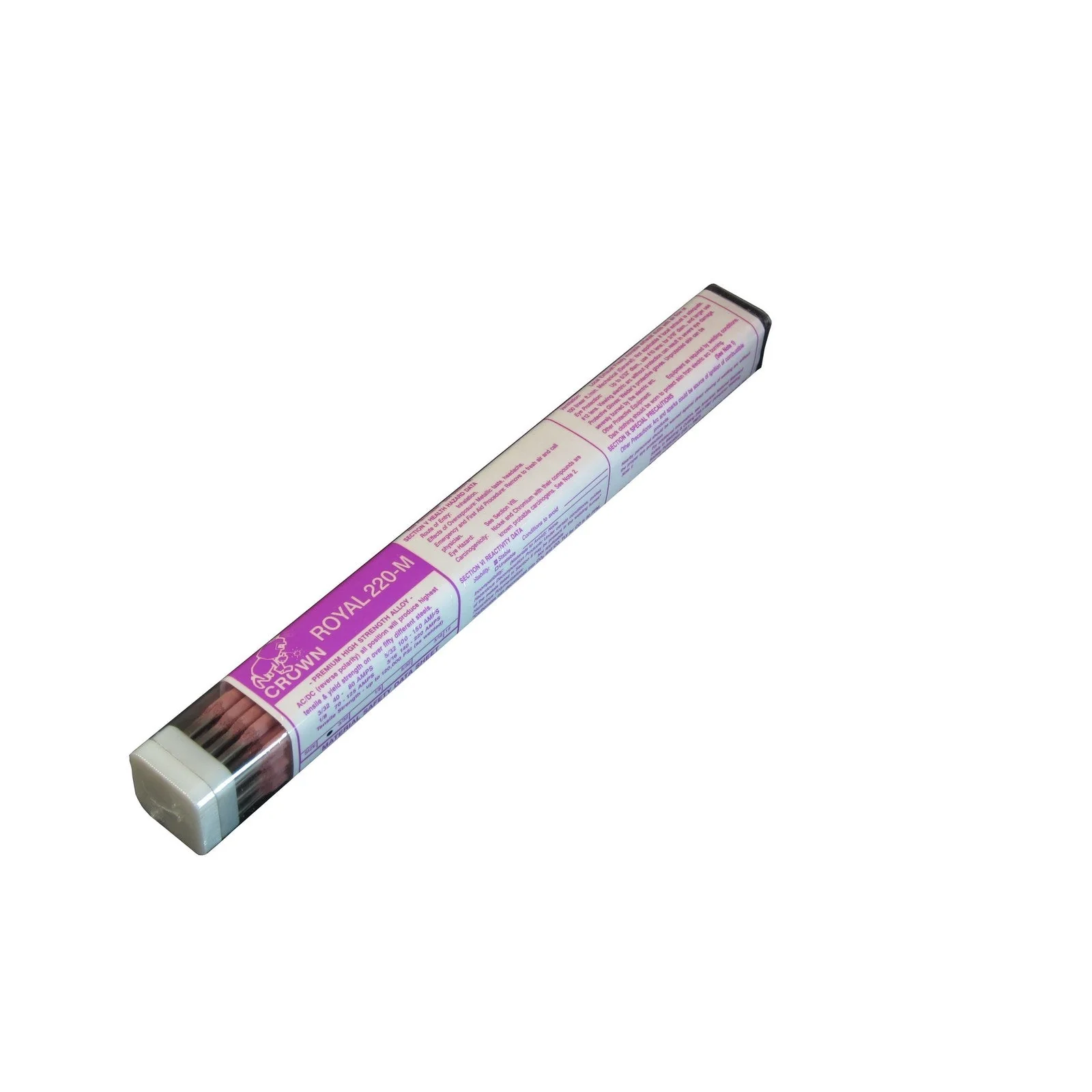 Crown Alloy 5/64 ROYAL 220-M BR.PKG. Super Alloy for Welding ALL Steels ELECTRODE 1 lb TUBE (RE220M/EM-BP)