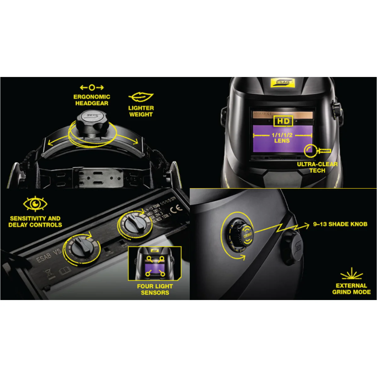 ESAB Savage A40 Black Welding Helmet (0700000490) - Image 6