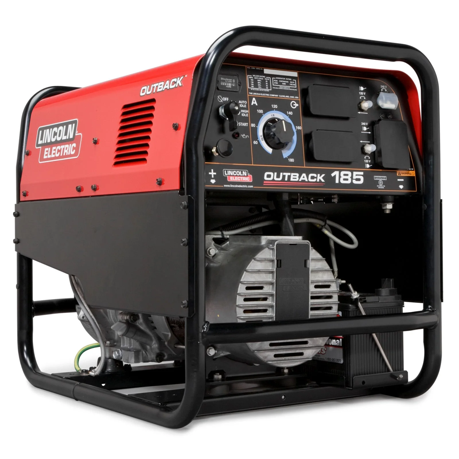 Lincoln Outback 185 Engine Welder Generator w/ Cover (K2706-2, K2804-1) - Image 4