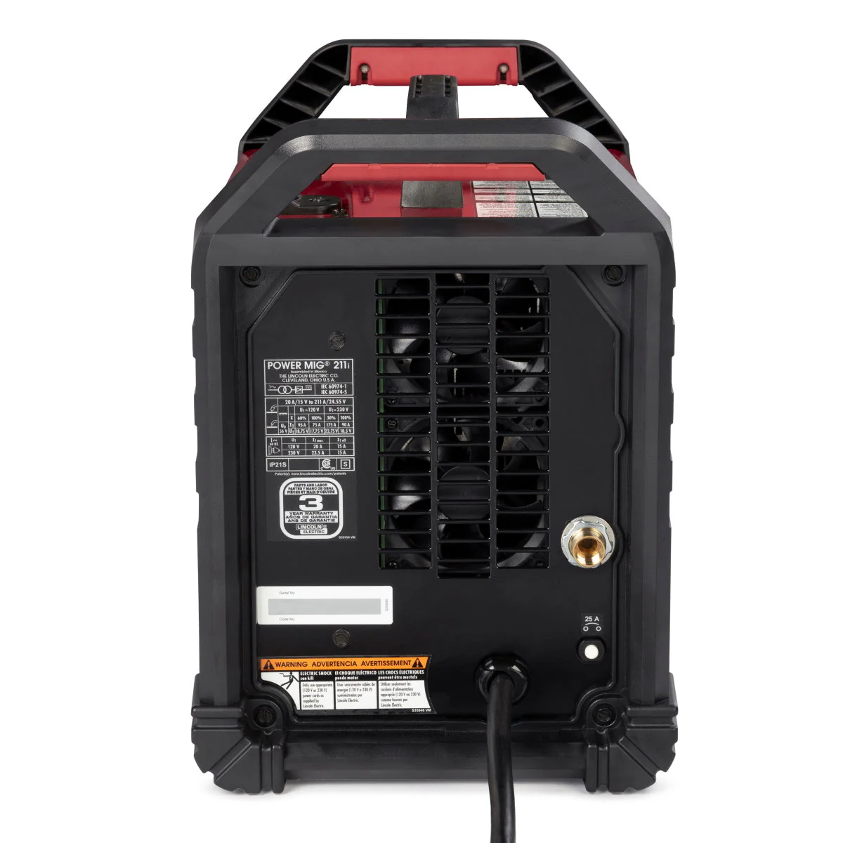 Lincoln Power MIG 211i Mig Welder w/Cart and Spoolgun (K6080-1) - Image 5