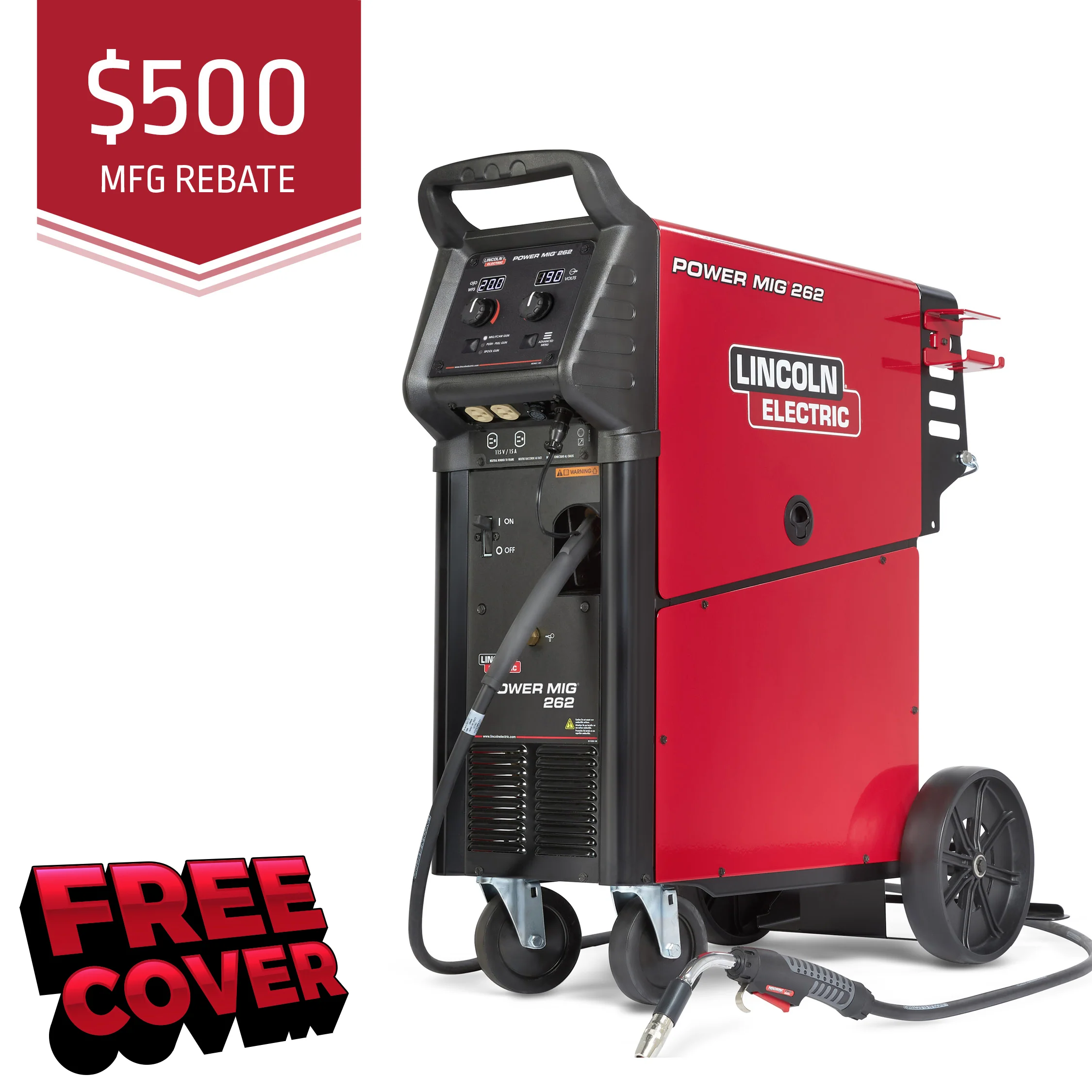 Lincoln Power Mig 262 MIG Welder (208-575V) (K5706-1)