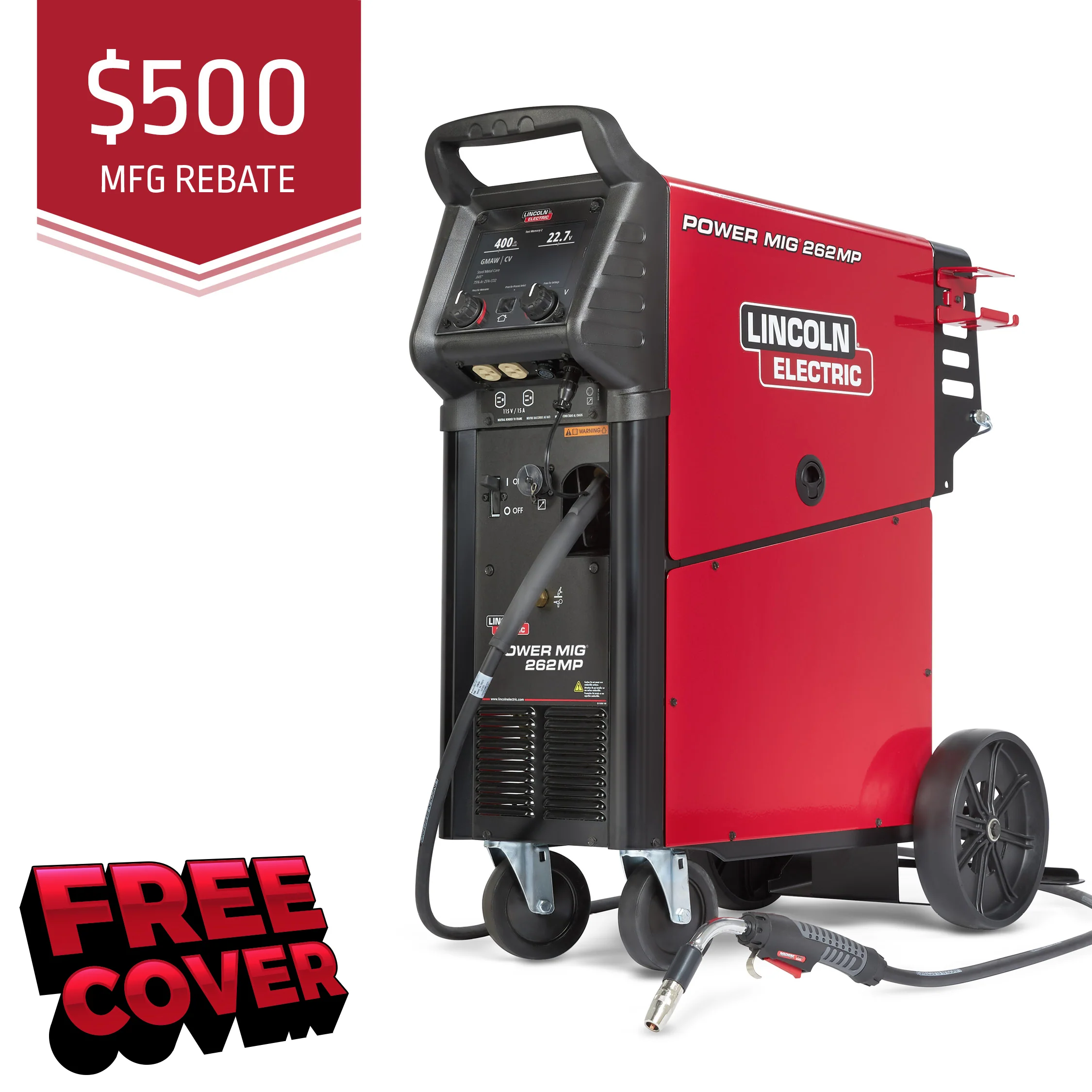 Lincoln Power Mig 262MP Multiprocess Welder w/Pulse (208-575V) (K5376-1)