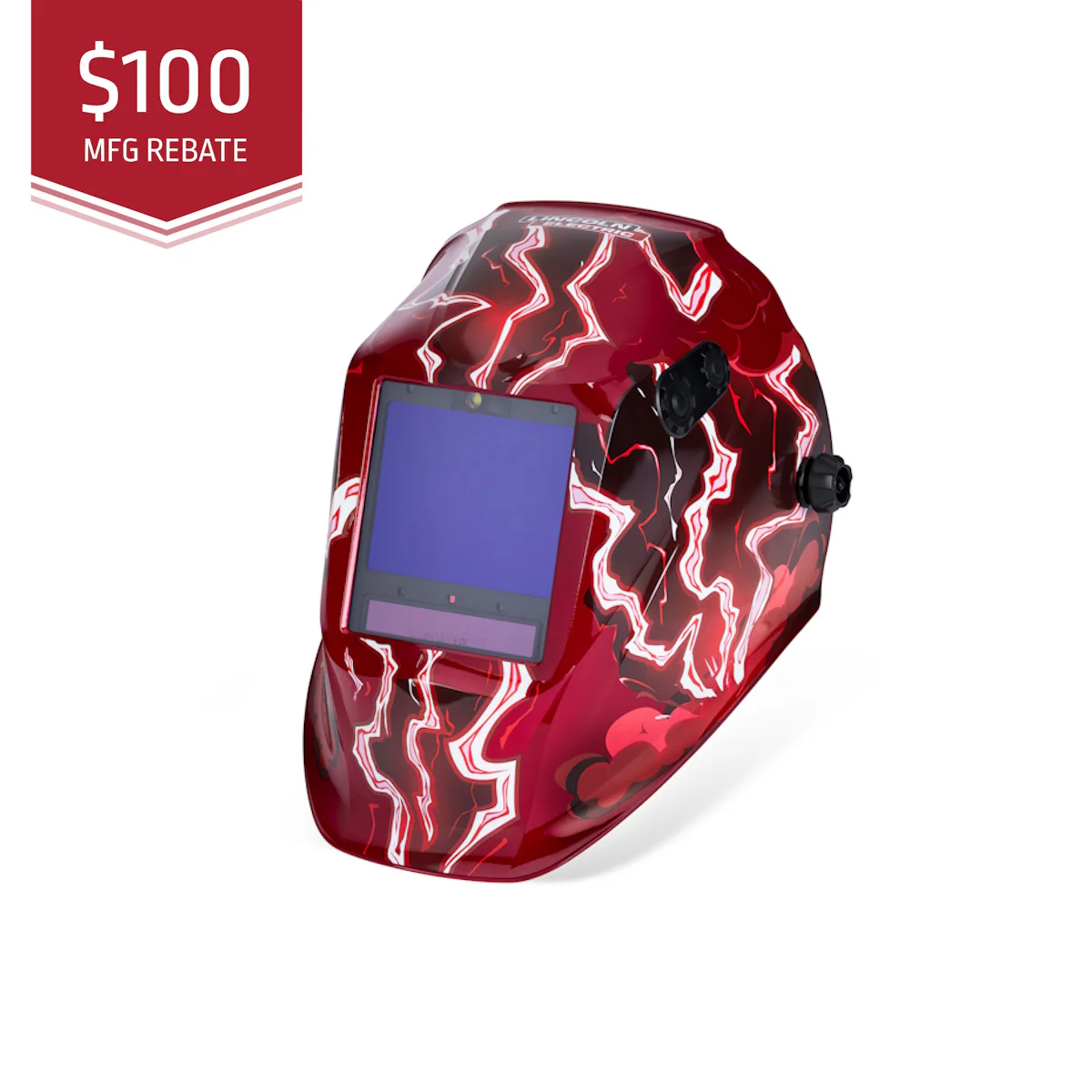 Lincoln Viking 3350 ADV Series Red Strike Welding Helmet (K5754-5)