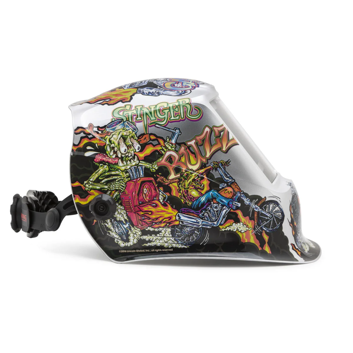 Lincoln Viking 3350 Series Hot Rodders Auto Darkening Welding Helmet (K4440-4) - Image 7