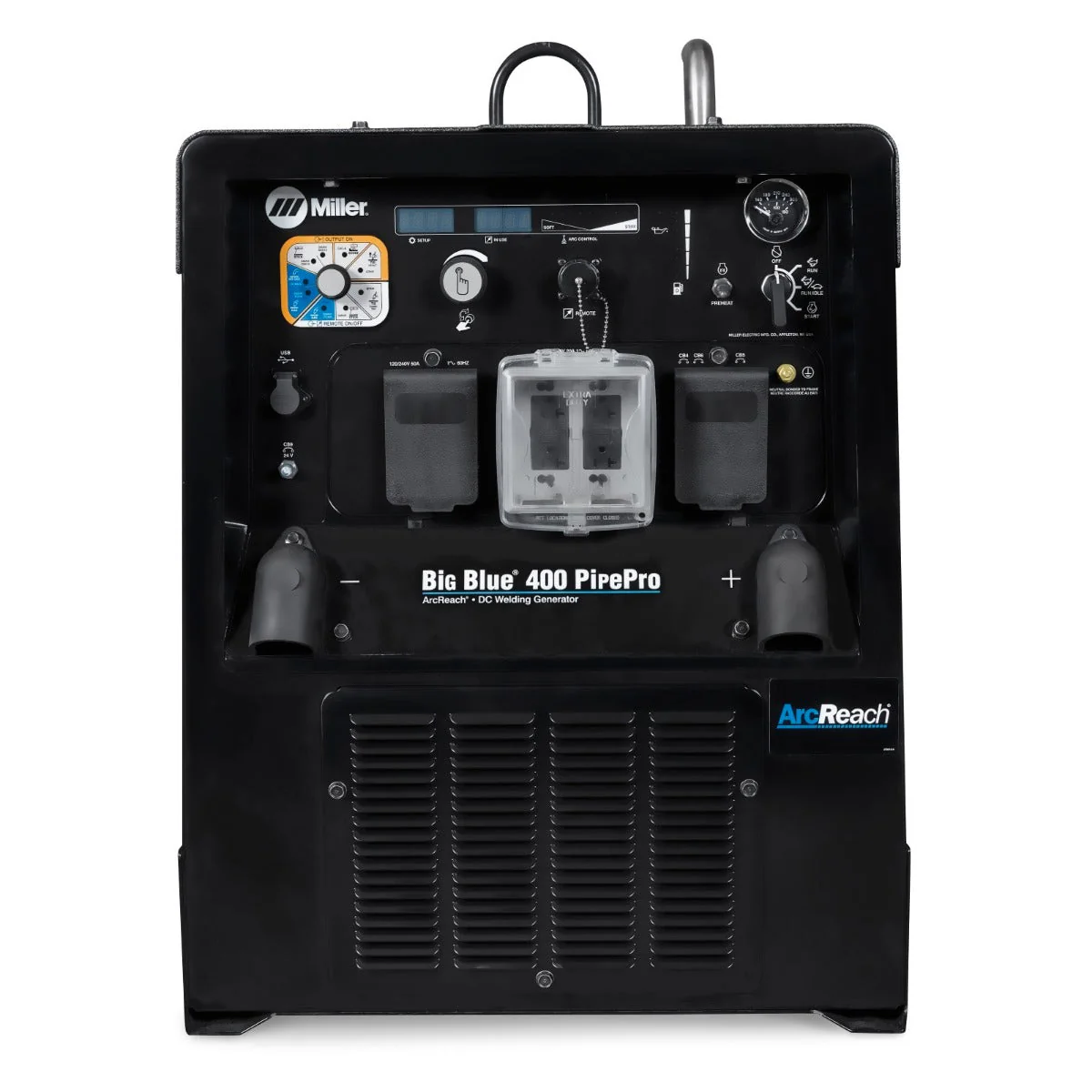 Miller Big Blue 400 PipePro Mitsubishi Welder/Generator with Stainless Steel Panels (907703) - Image 2