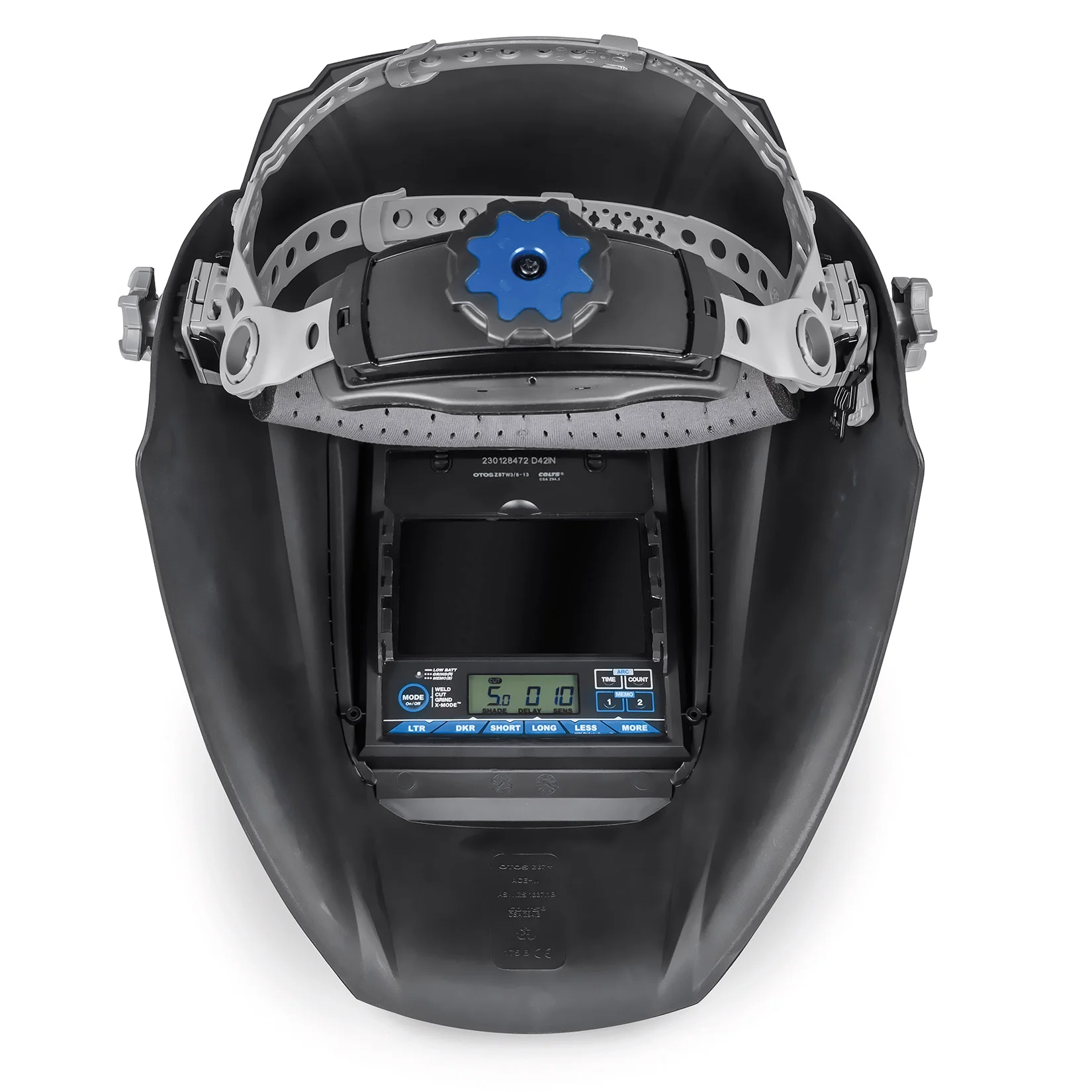 Miller Blue Rage II Digital Elite Auto Darkening Welding Helmet with ClearLight 2.0 Lens (281010) - Image 7