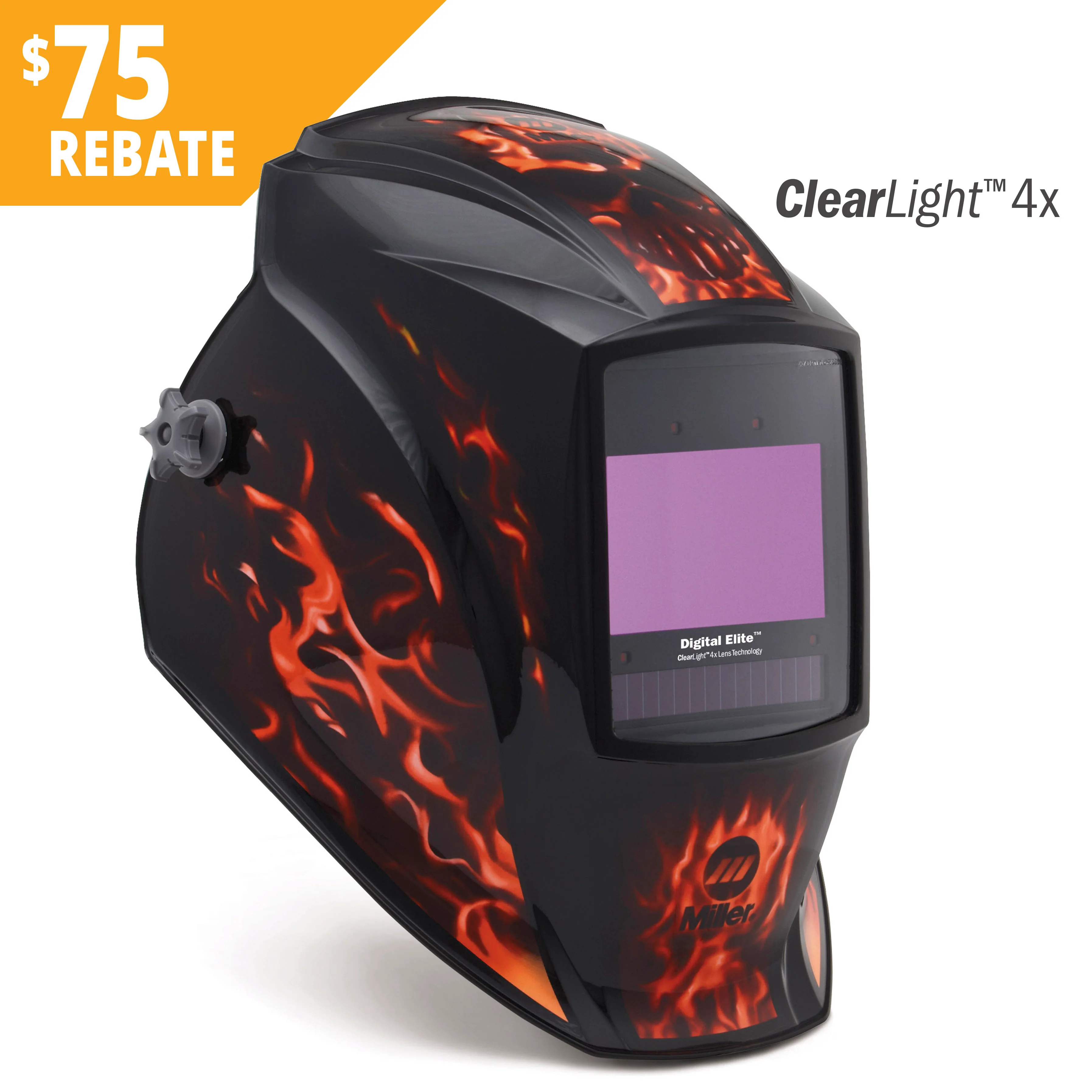 Miller Digital Elite Inferno Welding Helmet w/ClearLight 4X Lens (296772)