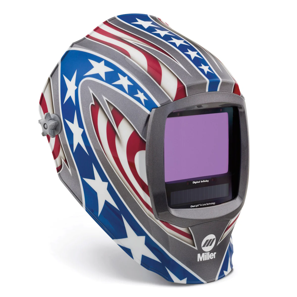 Miller Digital Infinity Stars & Stripes Welding Helmet w/ClearLight 4X Lens (296780) - Image 2
