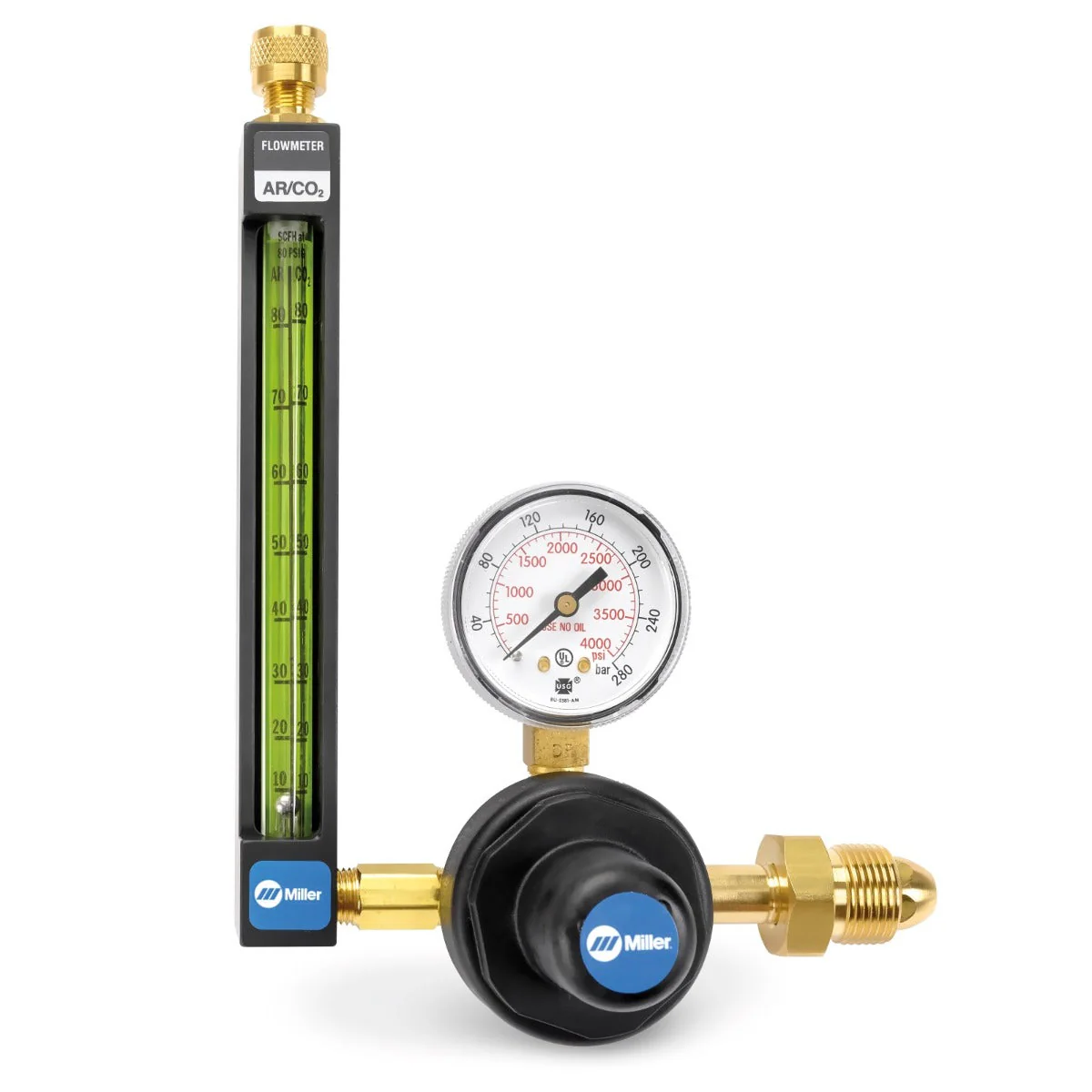 Miller HD Single Stage Argon/CO2 Inert Gas Flowmeter/Regulator (22-XX-580) - Image 2