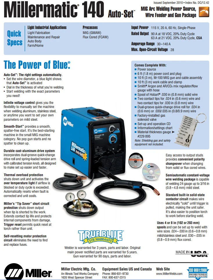 Miller Millermatic 140 MIG Pkg with Auto-Set and Spoolmate 100 (907335) - Image 4