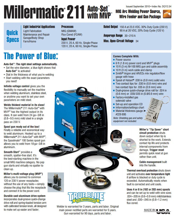 Miller Millermatic 211 MIG Welder with Deluxe Cart (907422) - Image 3