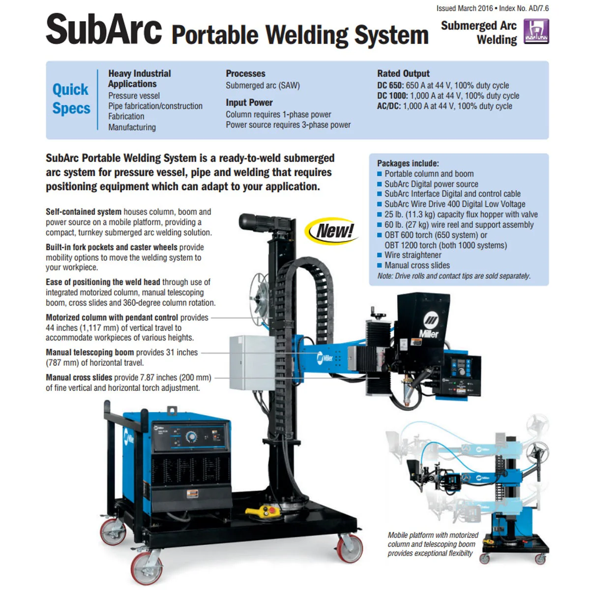 Miller SubArc DC 1000 Portable Welding System (951676) - Image 2