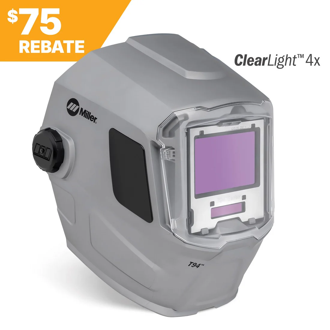 Miller T94 Welding Helmet w/ClearLight 4X Lens (296791)