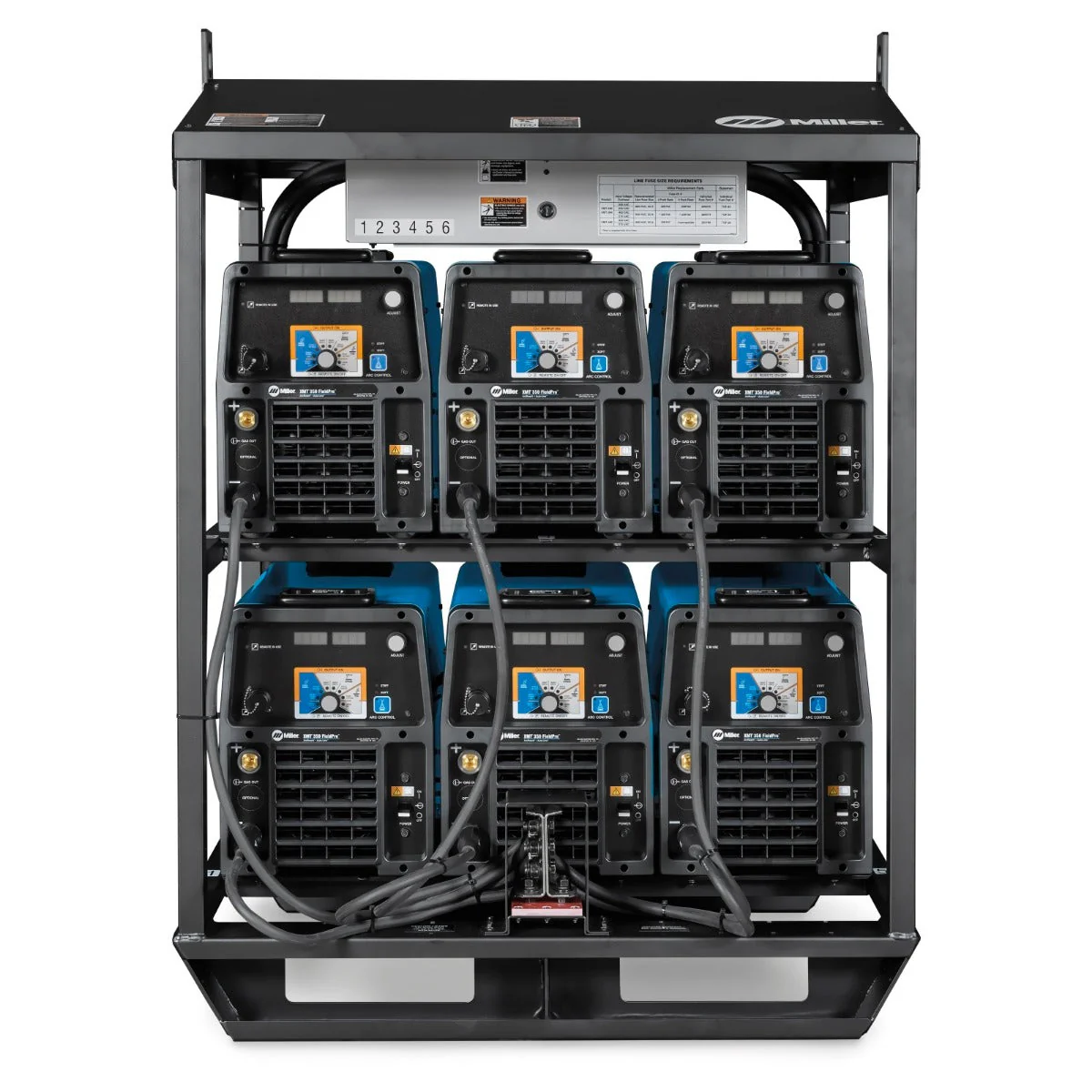 Miller XMT 350 FieldPro ArcReach 6-Pack Rack (907740) - Image 2