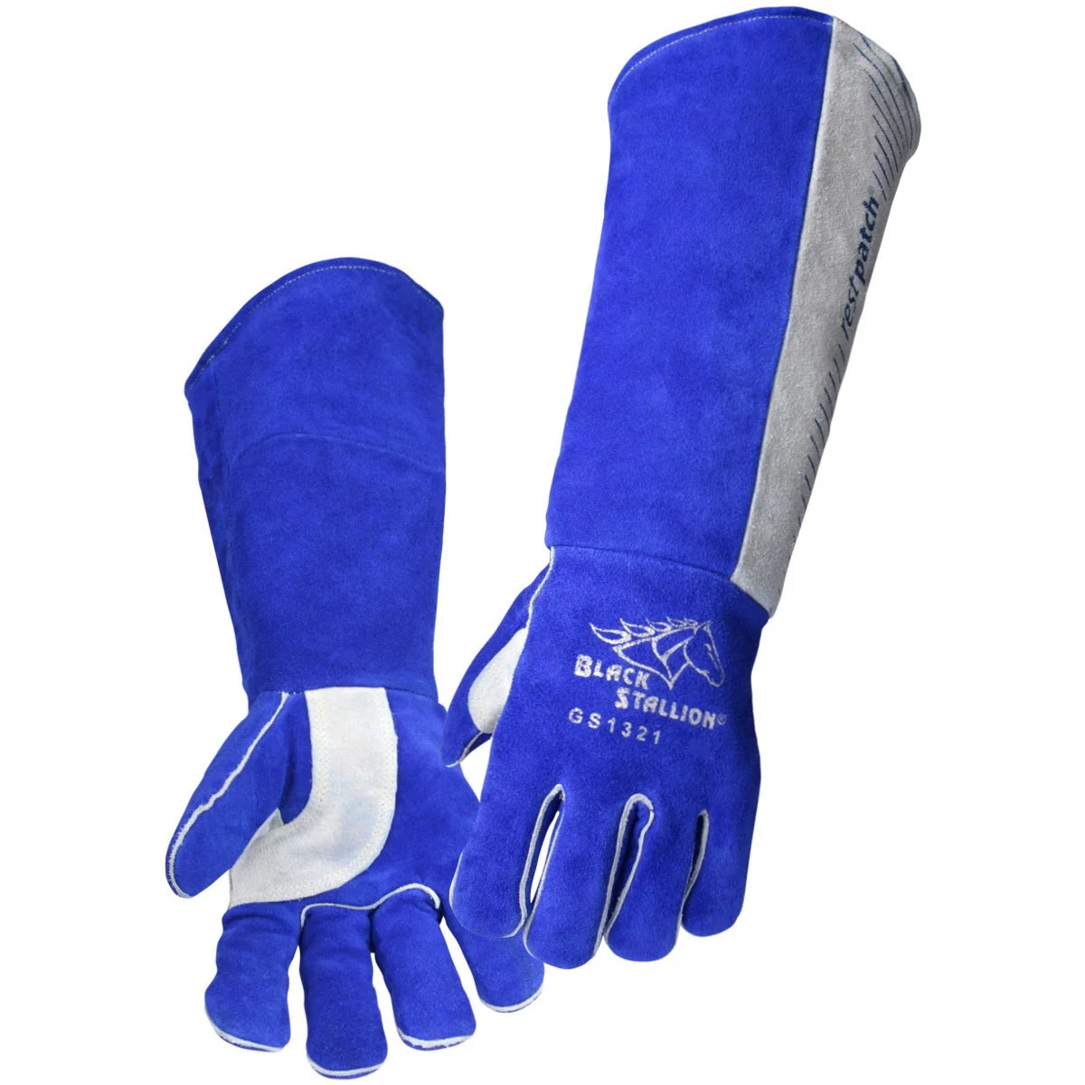 Revco Black Stallion 21 Inch Split Cowhide Stick Gloves with RestPatch (GS1321-BG) - Image 8