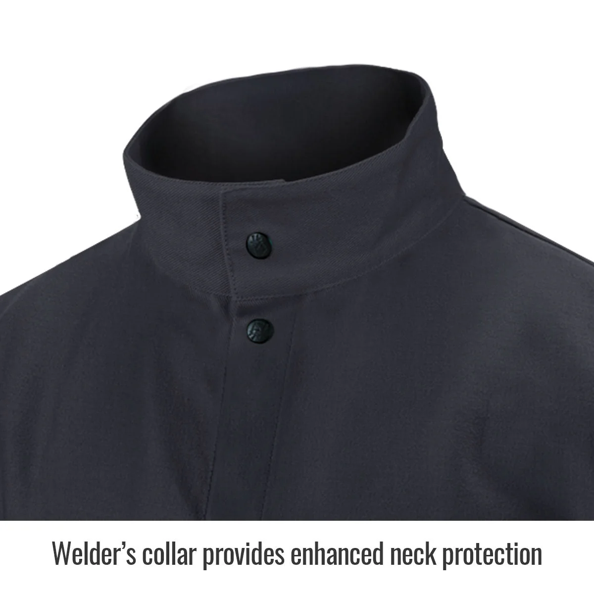 Revco Black Stallion 9oz Black FR Cotton Welding Jacket (FBK9-30C) - Image 3