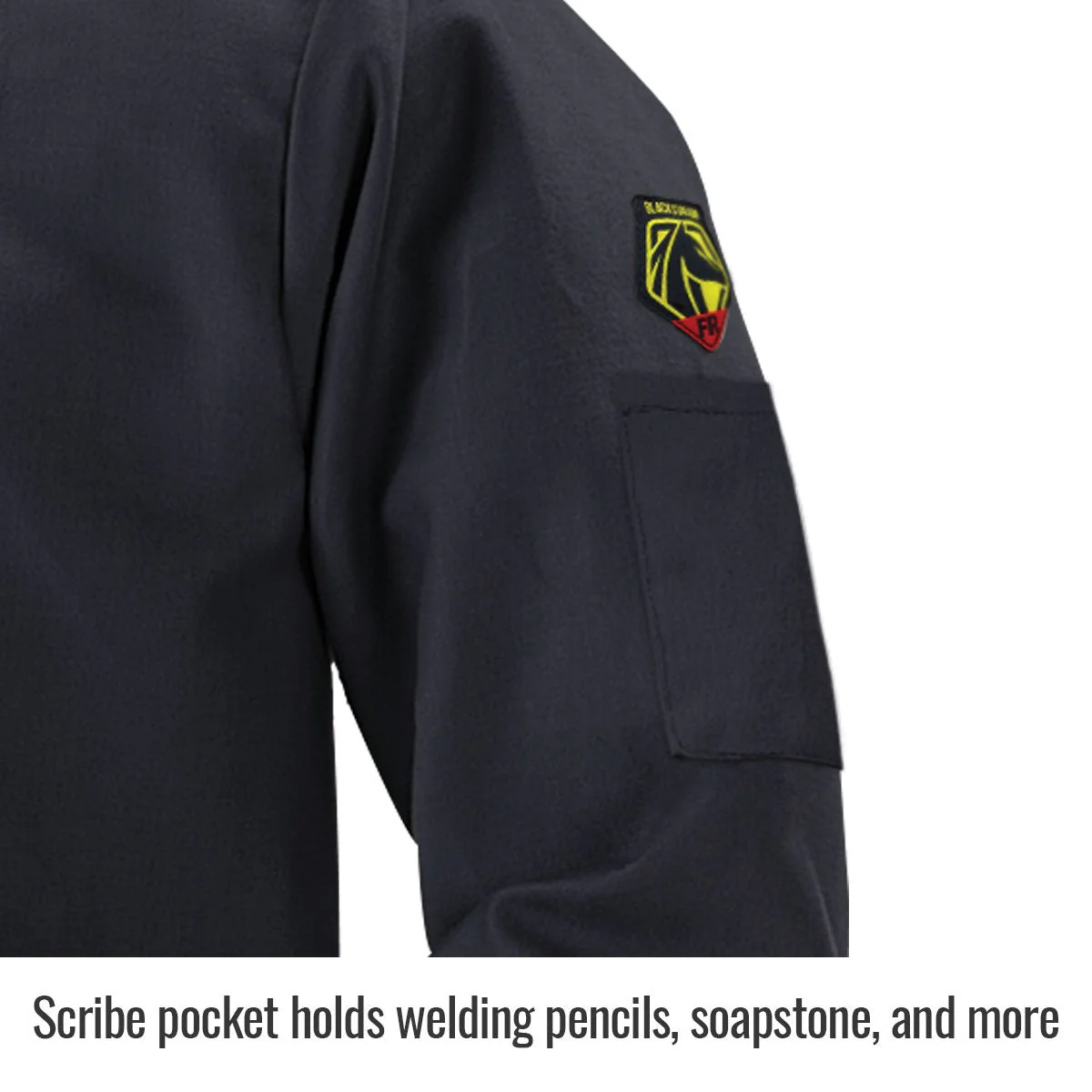 Revco Black Stallion 9oz Black FR Cotton Welding Jacket (FBK9-30C) - Image 5