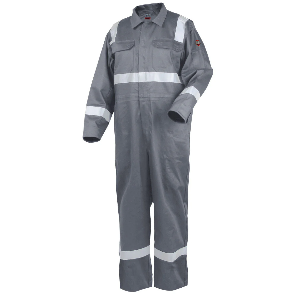 Revco Black Stallion 9oz Deluxe Gray FR Cotton Coveralls w/Reflective Tape (CF2216-GY) - Image 7