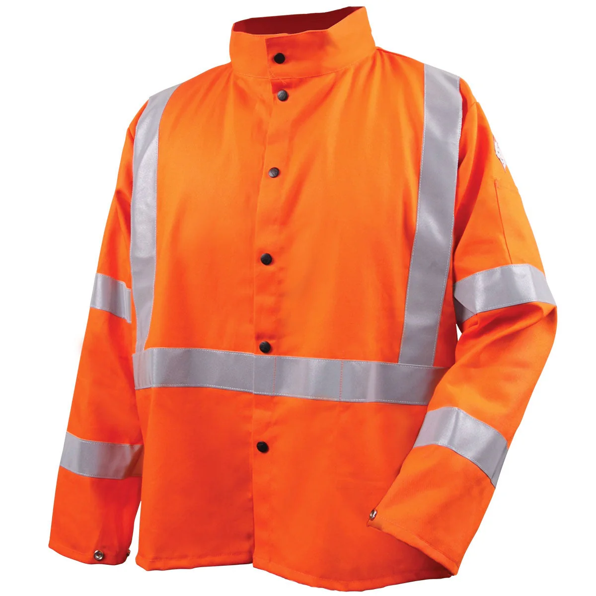 Revco Black Stallion 9oz Orange Safety Welding Jacket w/FR Reflective Tape (JF1012-OR) - Image 9