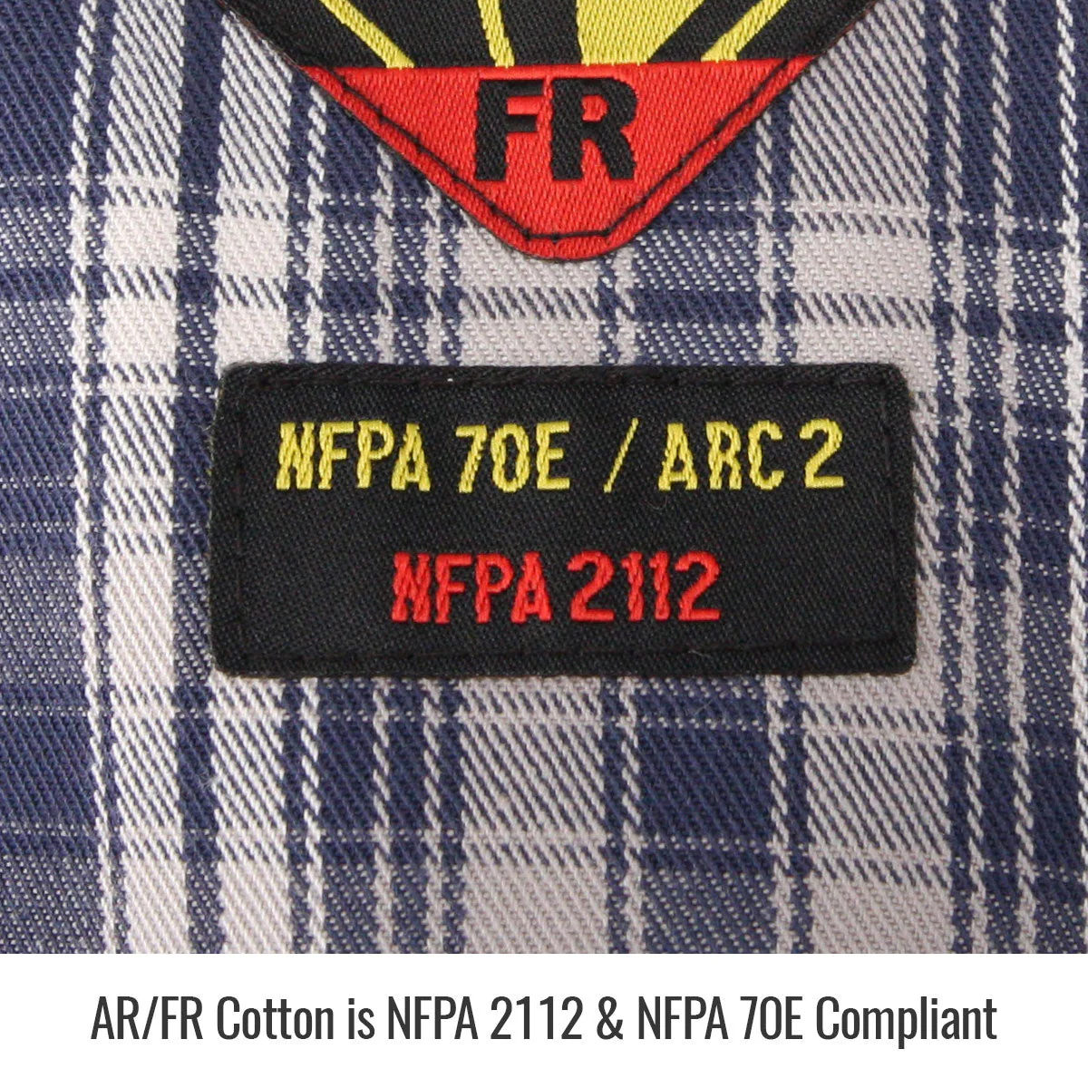 Revco Black Stallion AR/FR Blue Plaid Cotton Work Shirt (WF2110-PB) - Image 6