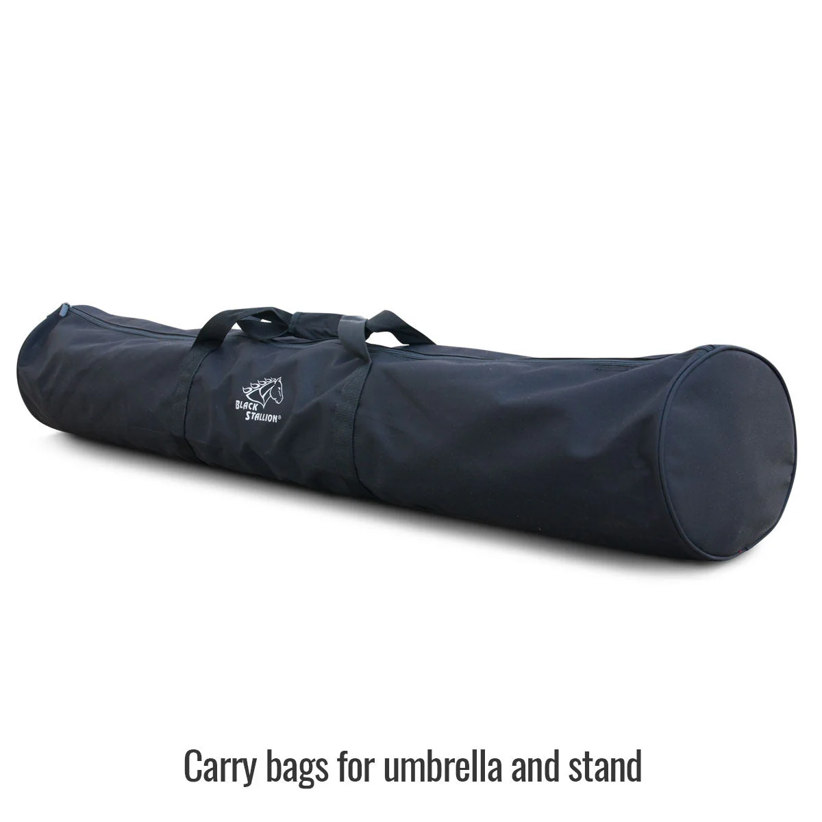 Revco Black Stallion Blue FR Industrial Umbrella with Stand (UB250-BLU) - Image 2