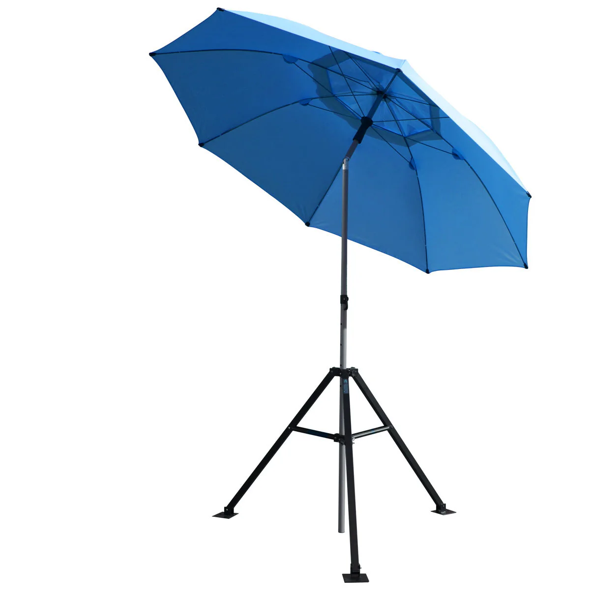 Revco Black Stallion Blue FR Industrial Umbrella with Stand (UB250-BLU) - Image 3