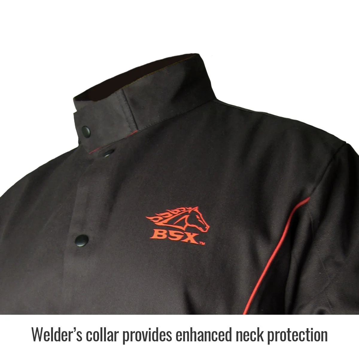 Revco Black Stallion BSX 9oz Black FR Cotton Welding Jacket (B9C) - Image 3