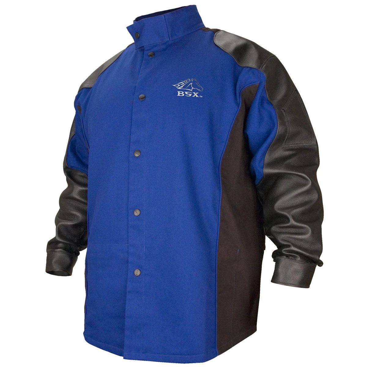 Revco Black Stallion BSX Royal Blue 9oz FR Hybrid Welding Jacket (BXRB9C/PS) - Image 6