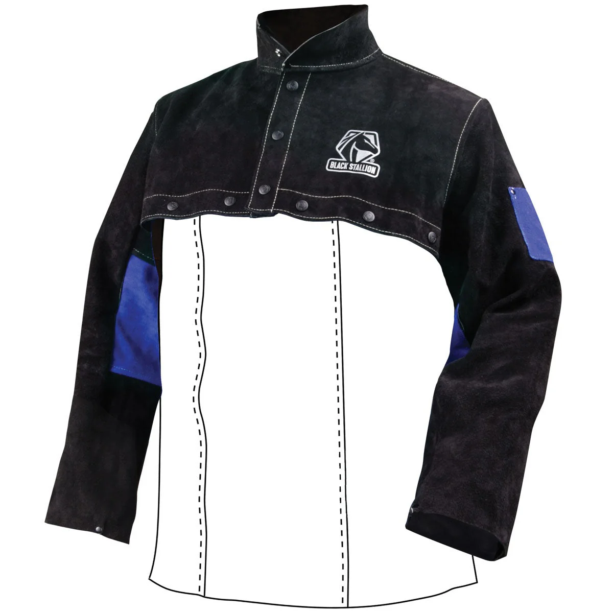 Revco Black Stallion Color Block Leather Cape Sleeves (JL1021-BB) - Image 6