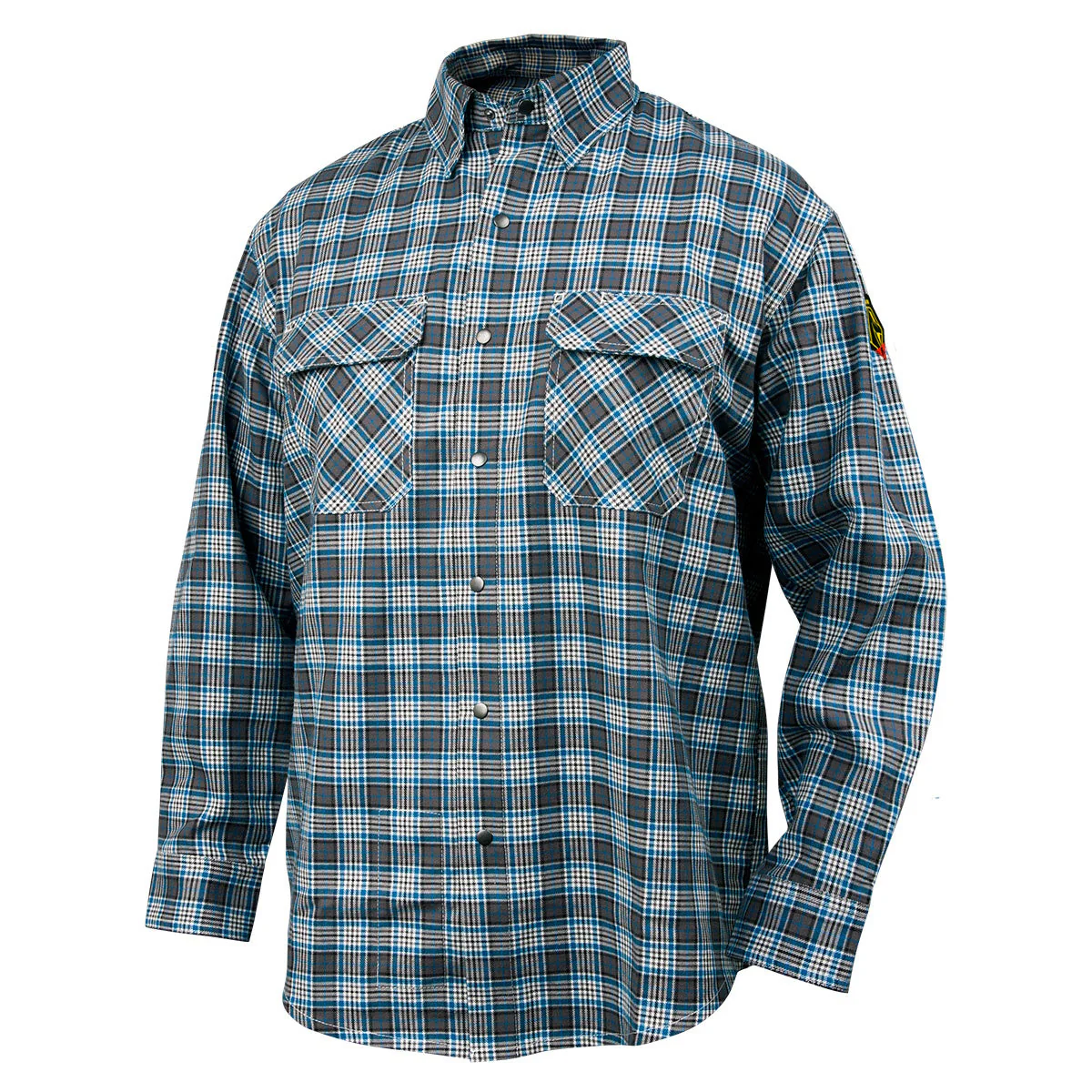 Revco Black Stallion FR Gray Plaid Cotton Work Shirt (FS9-PGY) - Image 7