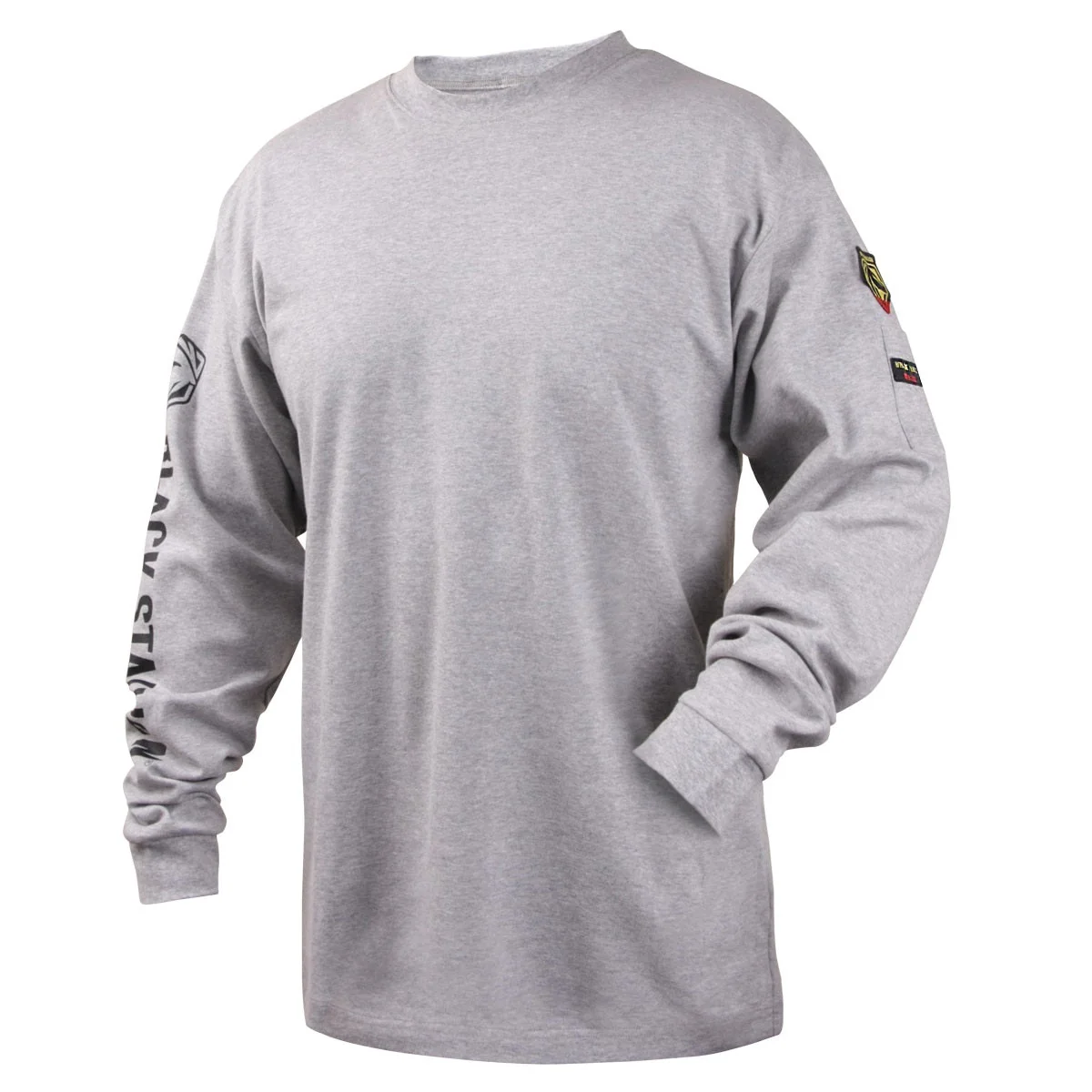Revco Black Stallion Gray 7oz FR Knit Welding Shirt (TF2510-GY) - Image 4