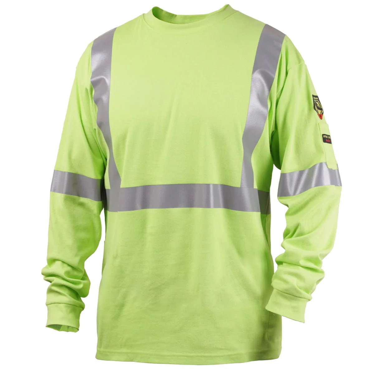 Revco Black Stallion Lime Green 7oz FR Knit Welding Shirt w/Reflective Tape (TF2511-LM) - Image 6