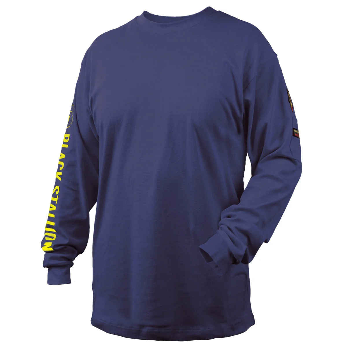 Revco Black Stallion Navy 7oz FR Knit Welding Shirt (TF2510-NV) - Image 3