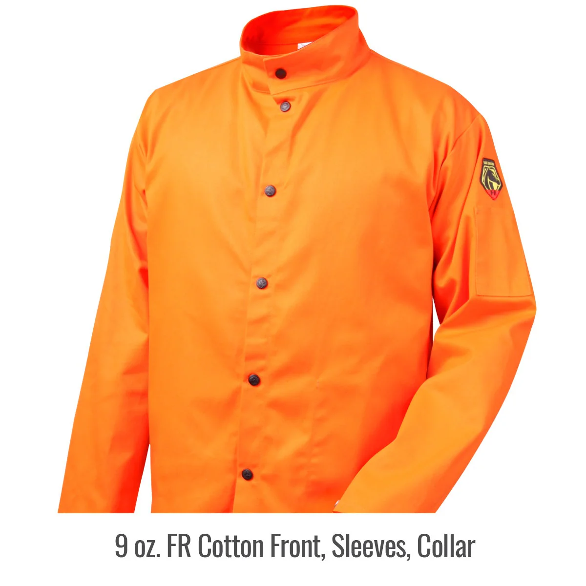 Revco Black Stallion Orange Stretch-Back FR Cotton Welding Jacket (JF1625-OR) - Image 3