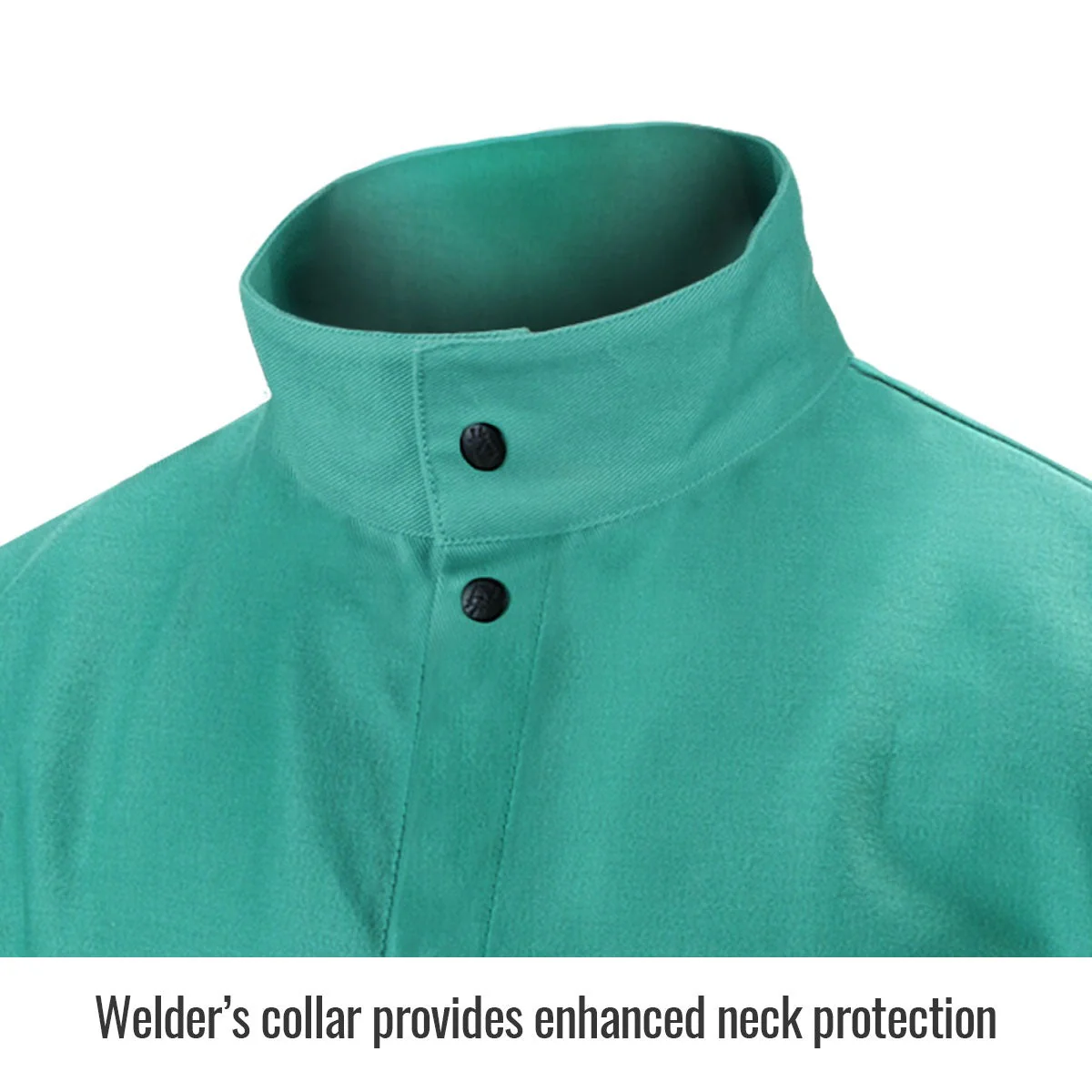 Revco Black Stallion TruGuard 200 9oz Green FR Cotton Welding Jacket 36" (F9-36C) - Image 3