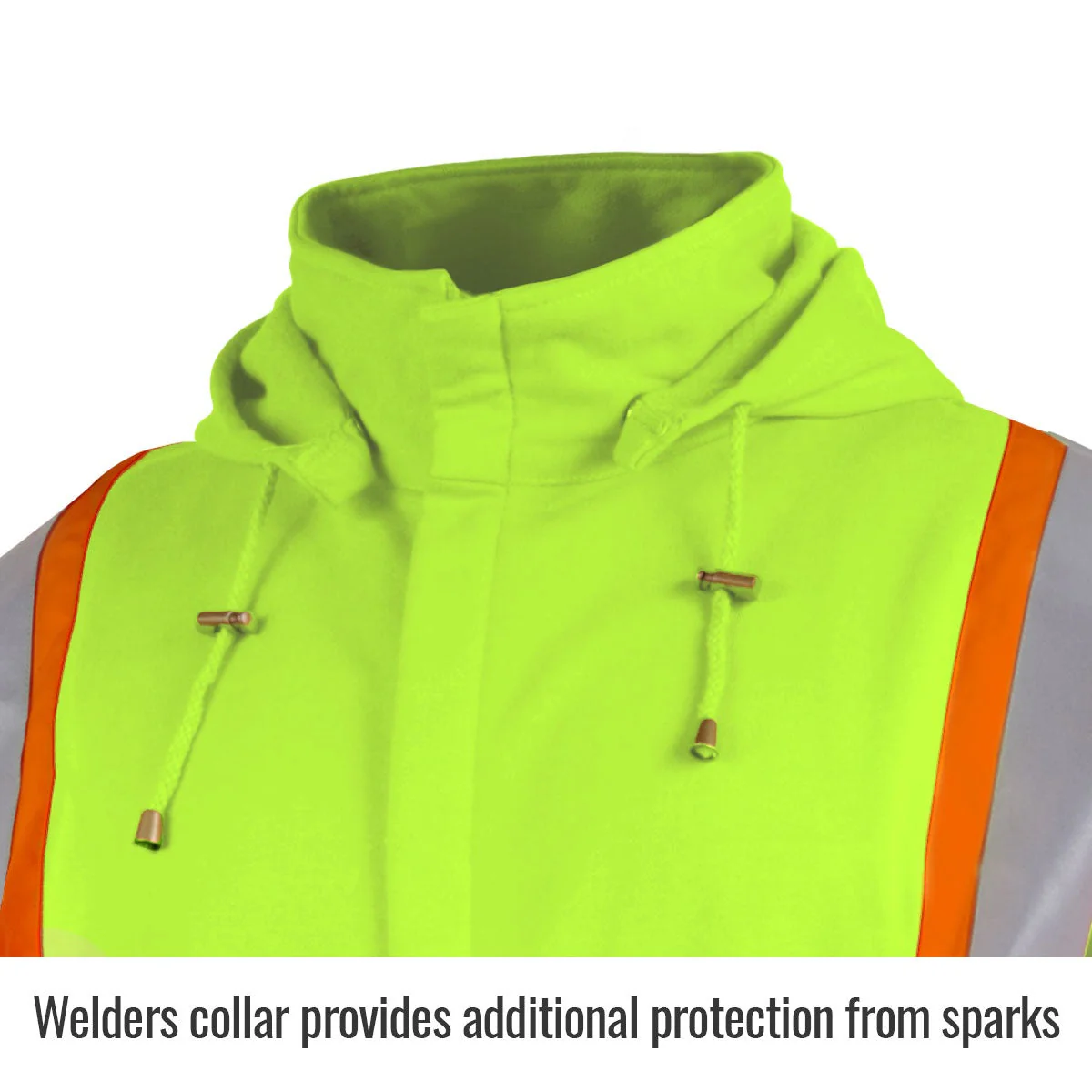Revco Black Stallion TruGuard 200 9oz Lime Full-Zip Hooded Sweatshirt (JF1332-LM) - Image 4