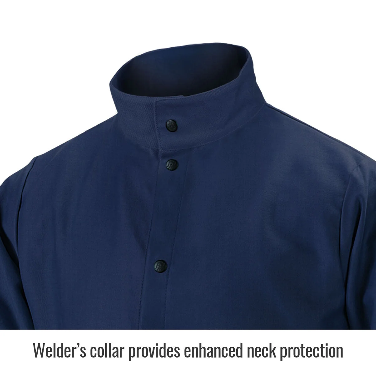 Revco Black Stallion TruGuard 200 9oz Navy FR Cotton Welding Jacket (FN9-30C) - Image 3