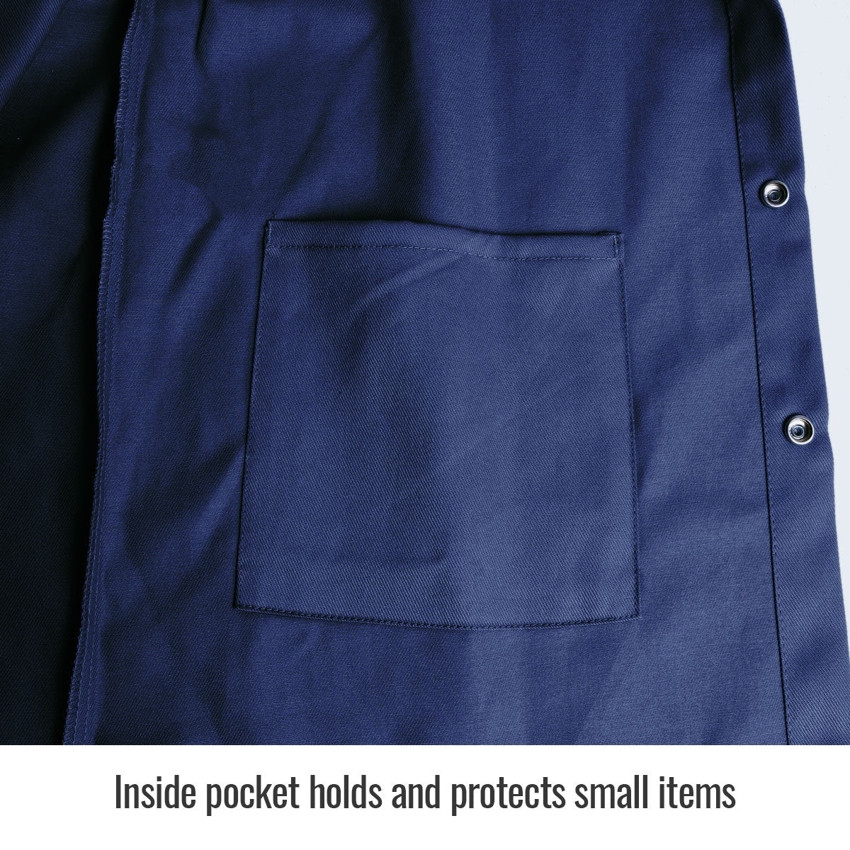 Revco Black Stallion TruGuard 200 9oz Navy FR Cotton Welding Jacket (FN9-30C) - Image 4