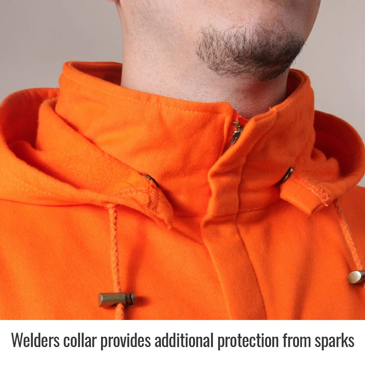 Revco Black Stallion TruGuard 200 9oz Orange Full-Zip Hooded Sweatshirt (JF1332-OR) - Image 4