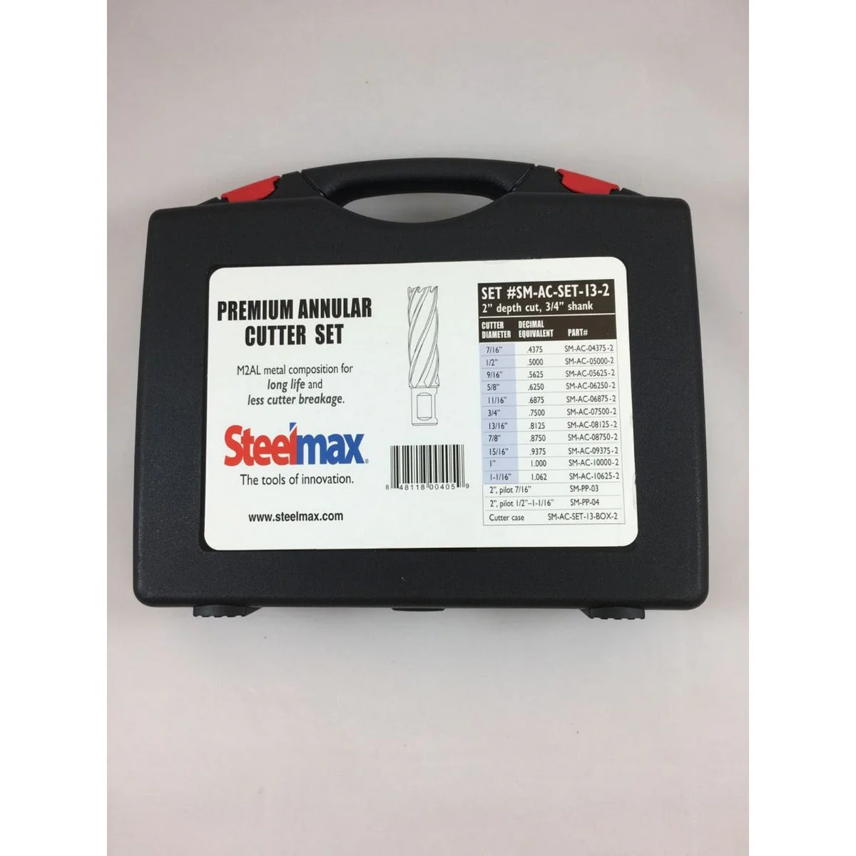 Steelmax 2" 13 Piece HSS Annular Cutter Set (SMTSMACSET-13-2) - Image 2