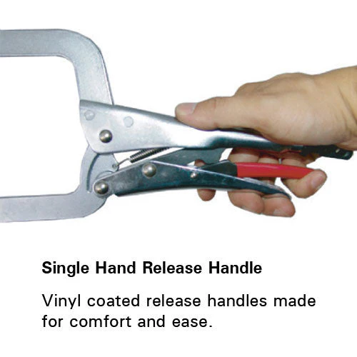 Strong Hand Tools 6 in. Swivel Pad Locking C Clamp (PR6S) - Image 4