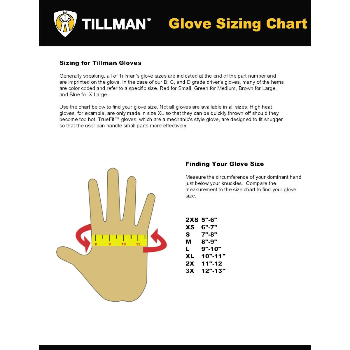Tillman 1408 Heat Resistant Performance Top Grain Cowhide Drivers Gloves - Image 2