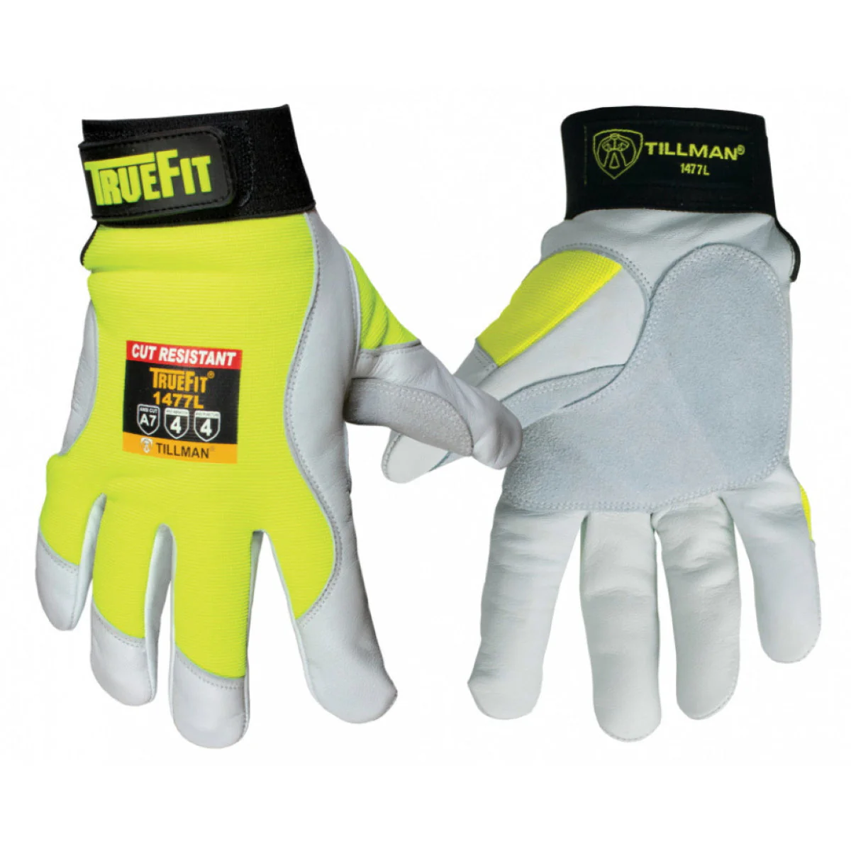 Tillman 1477 TrueFit Mechanic's High-Vis Work Gloves w/A7 Cut Resistance - Image 3