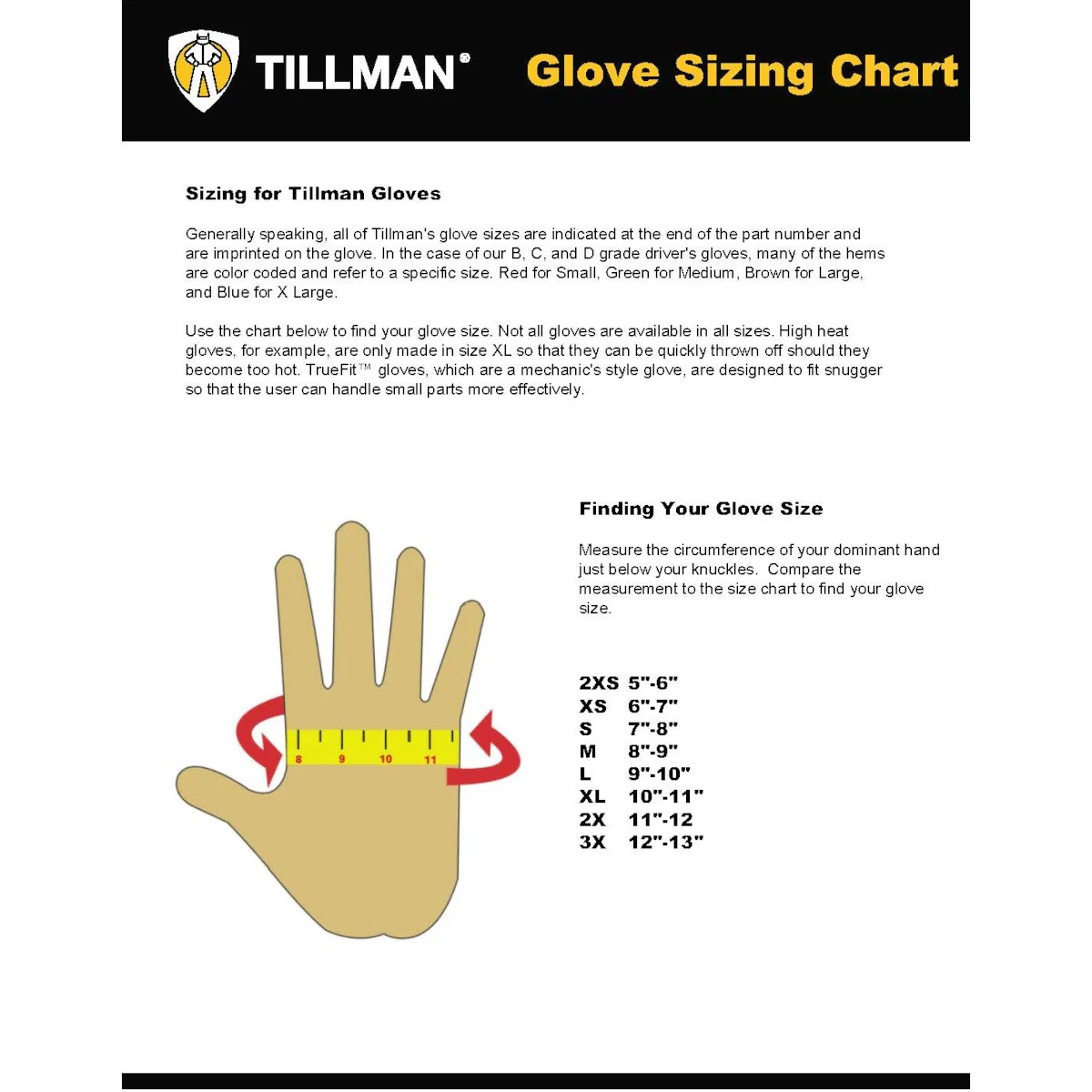 Tillman 1940 Top Grain Goatskin Impact Mig/Metalworker Gloves - Image 2