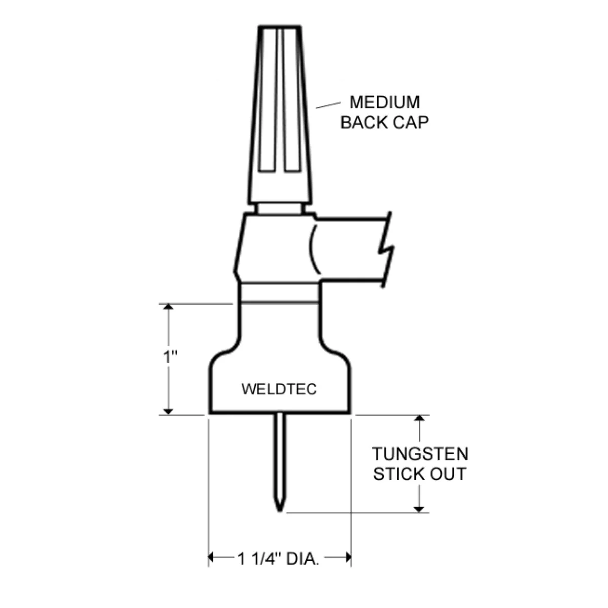 Weldtec Champagne II Super Size TIG Nozzle Kit for 9, 20 Torches (K53CN2) - Image 10